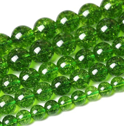 12MM Green Peridot Crystal Quartz Beads Natural Gemstone Beads Round Loose Beads for Jewelry and Bracelets Making 320pcs 15