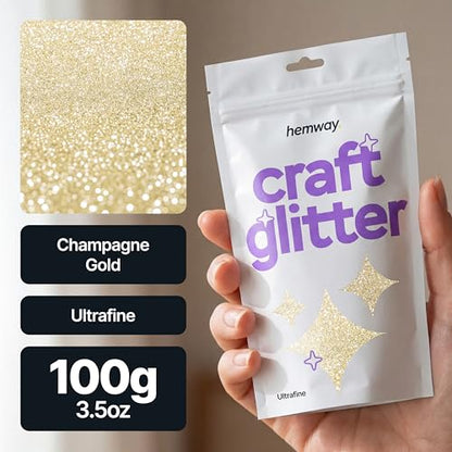 Craft Glitter Champagne Gold 100g Ultrafine Glitter (3.5 Ounce)