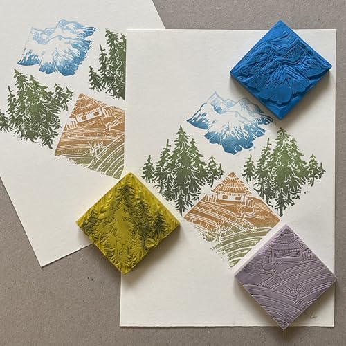 4Pcs 2X2" Rubber Carving Blocks (4 Count)