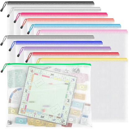 12 Pack A3 Mesh Zipper Pouch Bags (12 Count)