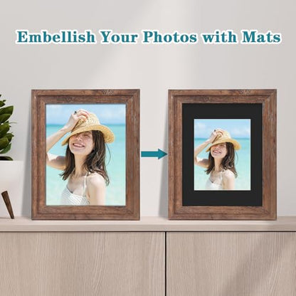 11x14 Black Picture Mats with Core Bevel Cut Frame Mattes for 8x10 Pictures
