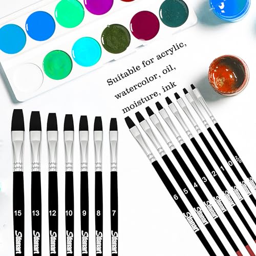 Flat Paint Brushes (15 Count)