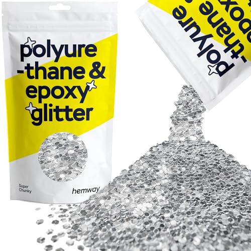 Resin Glitter Silver 100g Super Chunky Polyurethane & Epoxy Glitter (3.5 Ounce)