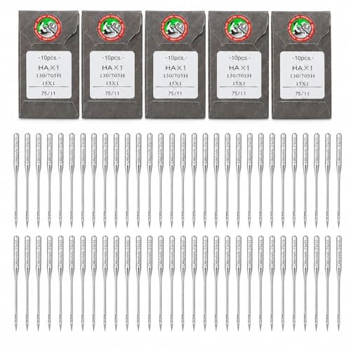 50 PCS Sewing Machine Needles for Brother (50 Count)