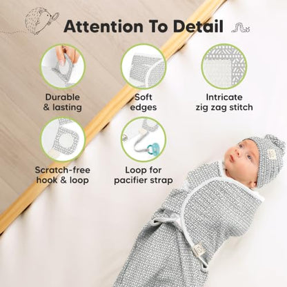 3pk Organic Swaddles for Newborns Girls (3 Count)