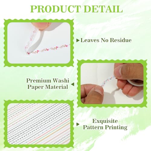 30 Rolls Floral Washi Tapes Set (30 Count)