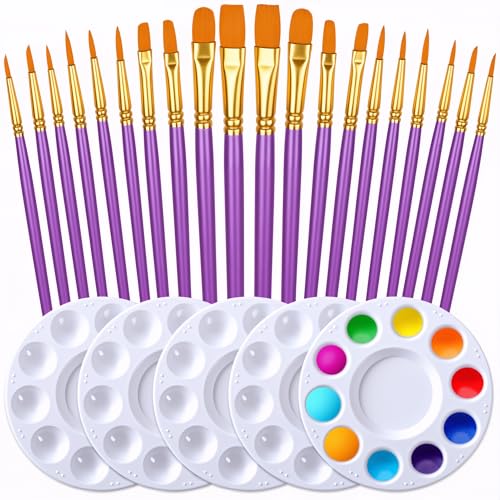 Paint Brush & Palette Set (25 Count)
