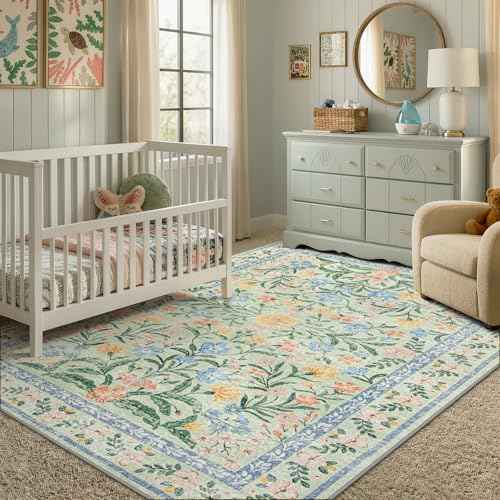 Washable 6x9 Area Rugs for Bedroom (56 Sq Ft)