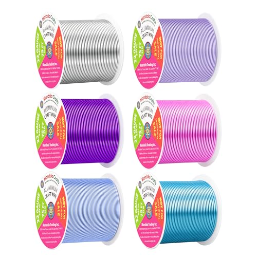 22 GA Turquoise Pink Assorted Anodized Aluminum Craft Wire (450 Foot)