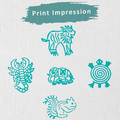 Wooden Animal Print Stamp (5 Count)