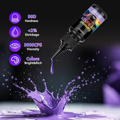 UV Resin Upgrade 24 Opaque Colored UV Resin Kit (24 Count)