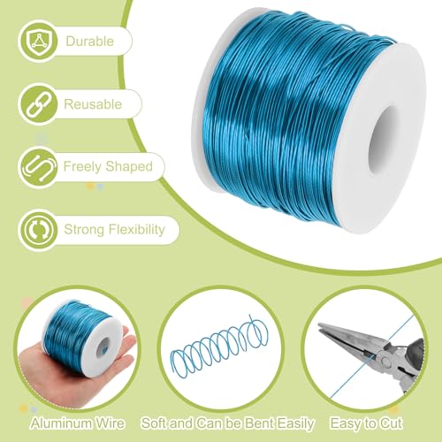 18 Gauge Anodized Aluminum Craft Wire Bendable Bonsai Training Wire 492 Feet 1mm for Sculpting Crafts Wreath Floral Beading Jewelry Making