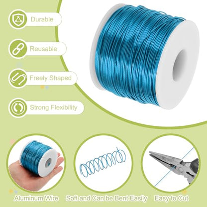 18 Gauge Anodized Aluminum Craft Wire Bendable Bonsai Training Wire 492 Feet 1mm for Sculpting Crafts Wreath Floral Beading Jewelry Making