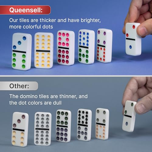 Mexican Train Dominoes Set with Jumbo Tiles