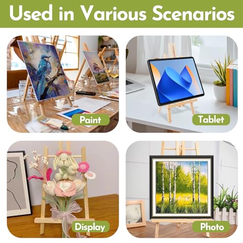 2 Pack 18 Inch Wooden Tabletop Easel Stand (2 Count)