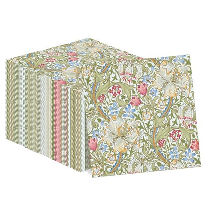 40 Count Vintage Floral Paper Napkins
