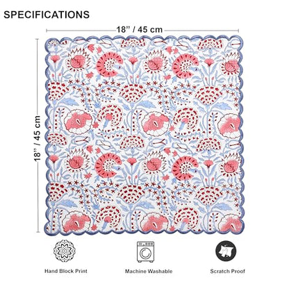 Hand Block Print Cloth Napkins (4.2329 Ounce)