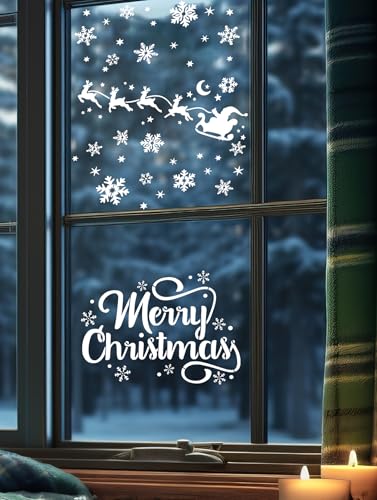 Christmas Window Stencils for Glass Christmas Village Stencil (9 Count)