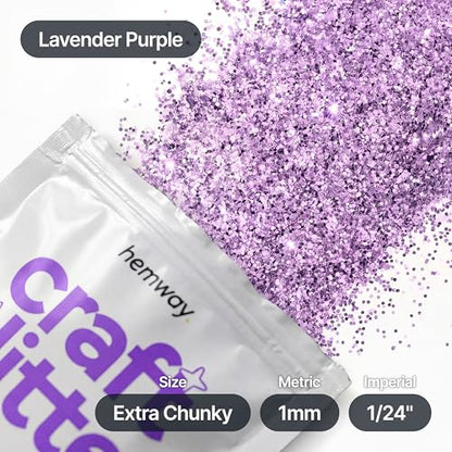 Craft Glitter Lavender Purple 100g Extra Chunky Glitter (3.5 Ounce)