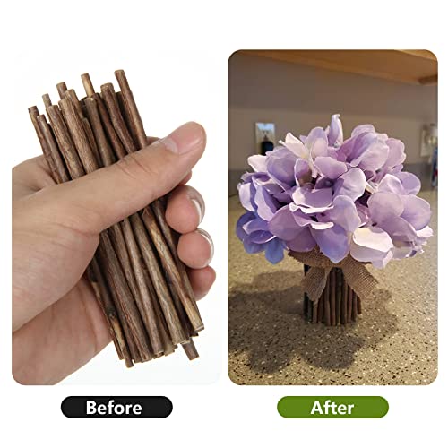 300PCS 4 inch Wood Log Sticks for Crafts (300 Count)