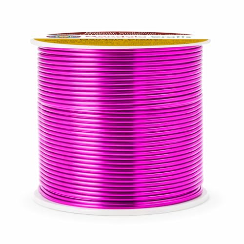 18 Gauge Magenta Anodized Aluminum Craft Wire (100 Foot)