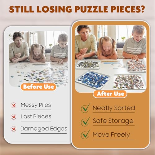 11.5 x 8.3 in Puzzle Sorting Trays Stackable