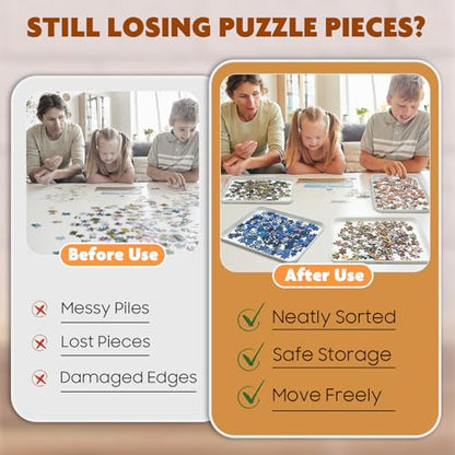 11.5 x 8.3 in Puzzle Sorting Trays Stackable