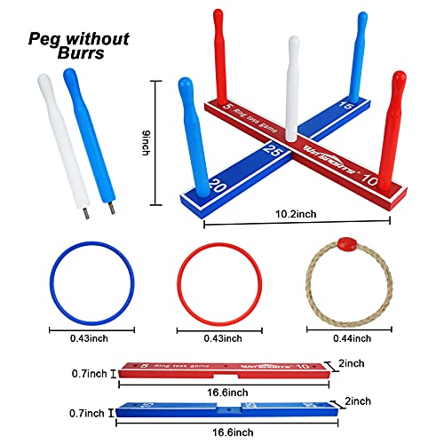 Premium Wooden Ring Toss Game Set