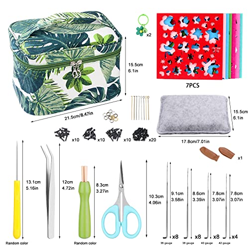 Needle Felting Kit Beginner 50 Colors Wool Roving Set (50 Count)