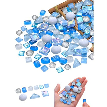 1.1LB Mixed Color Irregular Crystal Mosaic Tiles (17.637 Ounce)