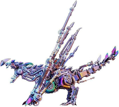 Metalkitor Western Dragon 3D Metal Puzzles for Adults, Wyvern Assembly Model Kit, Jigsaw Crafts Brain Teaser Cyberpunk DIY Ornament, Perfect Room Decor and Gifts(1300+PCS)