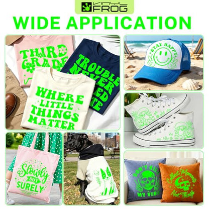Neon Green Heat Transfer Vinyl Roll 12" x5ft Matte HTV Vinyl (5 Sq Ft)