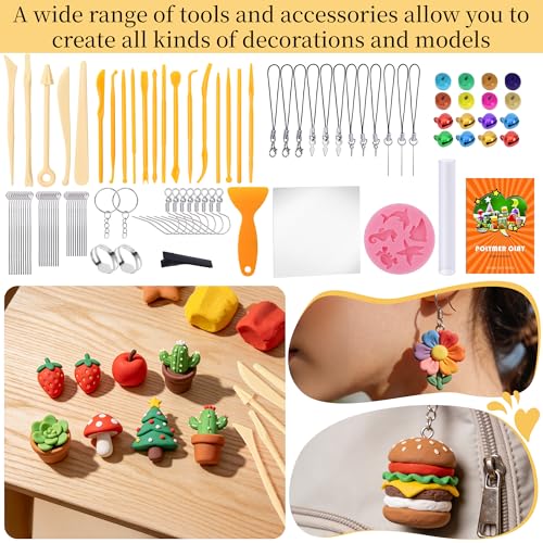 175 Pcs Polymer Clays 80 Bright Colors Oven Bake Clay Non