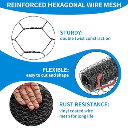 1 2 Inch Black Wire Mesh Roll