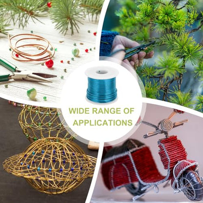 12 Gauge Anodized Aluminum Craft Wire Bendable Bonsai Training Wire 98 Feet 2mm for Sculpting Crafts Wreath Floral Beading Jewelry Making