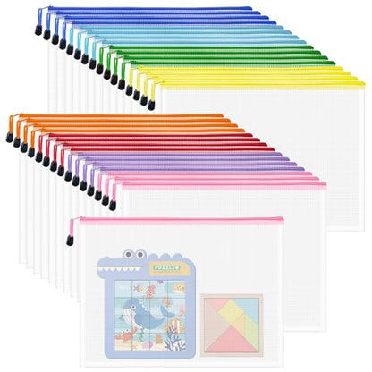 32pcs Mesh Zipper Pouch Bags (32 Count)