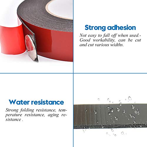 Double Sided Foam Tape 1.18In x 33FT 2 Pack (66 Foot)