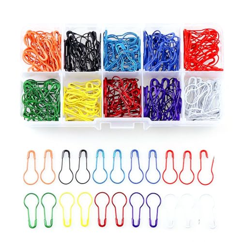 Gourd Shaped Locking Stitch Markers for Crocheting Cute Stitch Markers Metal Stitch Marker Knitting Accessories (30 Count)