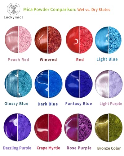 Mica Powder 24 Colors Pearlescent Pigment Powder for Epoxy Resin