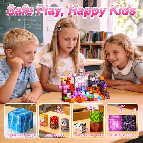 100PCS Magnetic Blocks for Girls (100 Count)