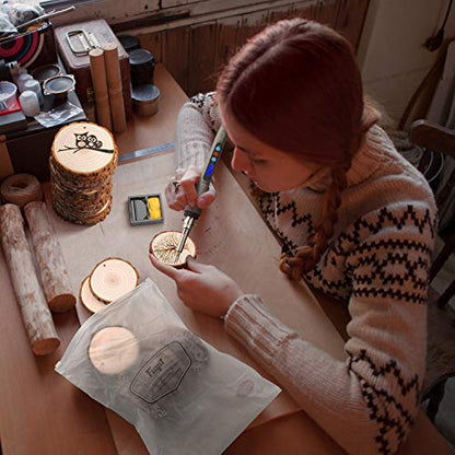 Unfinished Wood Slices with Hole