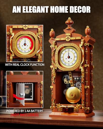 Vintage Pendulum Clock Building Block Set (751 Count)