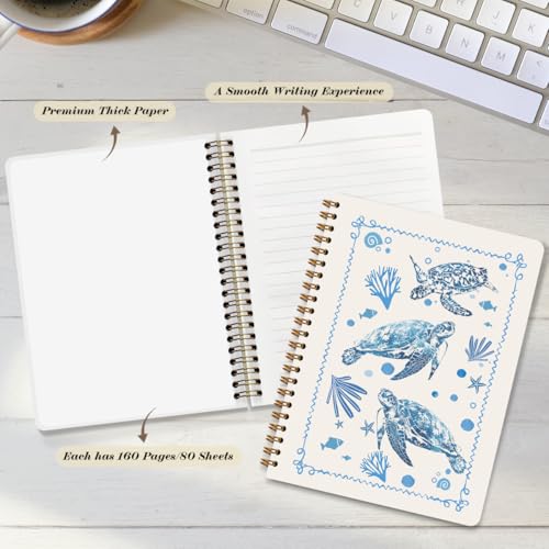 Cute Turtle Notebook Journal Blue Sea Turtle Gifts for Women Turtles Lovers