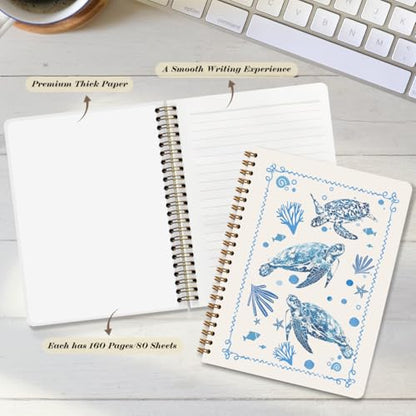 Cute Turtle Notebook Journal Blue Sea Turtle Gifts for Women Turtles Lovers
