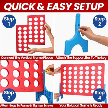 Giant 4 in a Row Outdoor Board Game