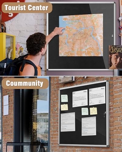 38"x38" Enclosed Bulletin Board
