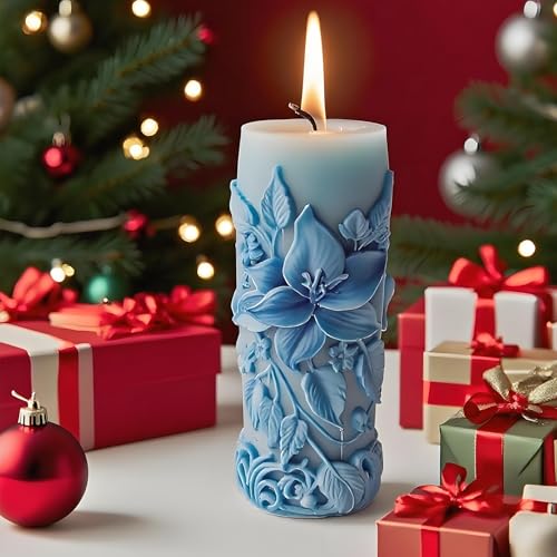 Elegant Lily Embossed Candle Molds for Candle Making