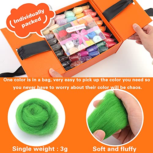 54 Colors Needle Felting Wool