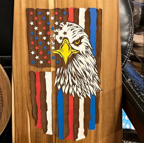 Patriotic Stencils American Flag Stencil 7.8" 50 Stars We The People 1776 (24 Count)