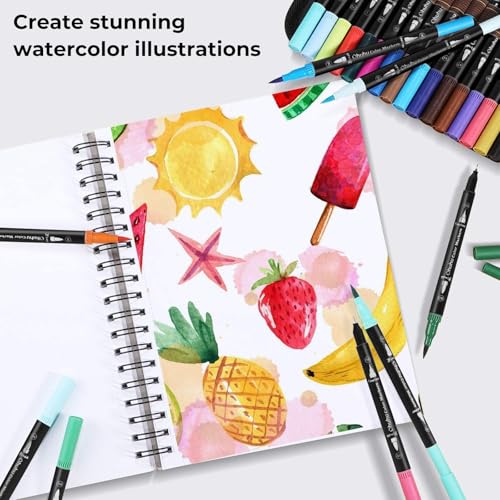 Adult Coloring Book Markers 120 Color Dual Tip Water (120 Count)